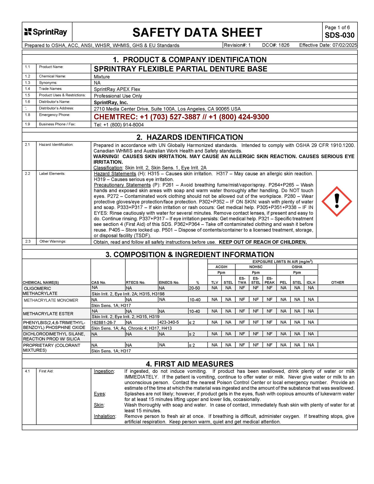 Apex Flex Safety Data Sheet_Page_1 Apex Flex Safety Data Sheet_Page_1